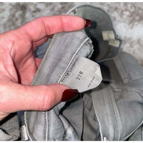 GILDED INTENT gray light wash moto style 27" waist multiple zippers w/stretch - Picture 6 of 11